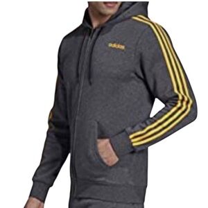 adidas essentials zip up hoodie with pockets men’s SZ small